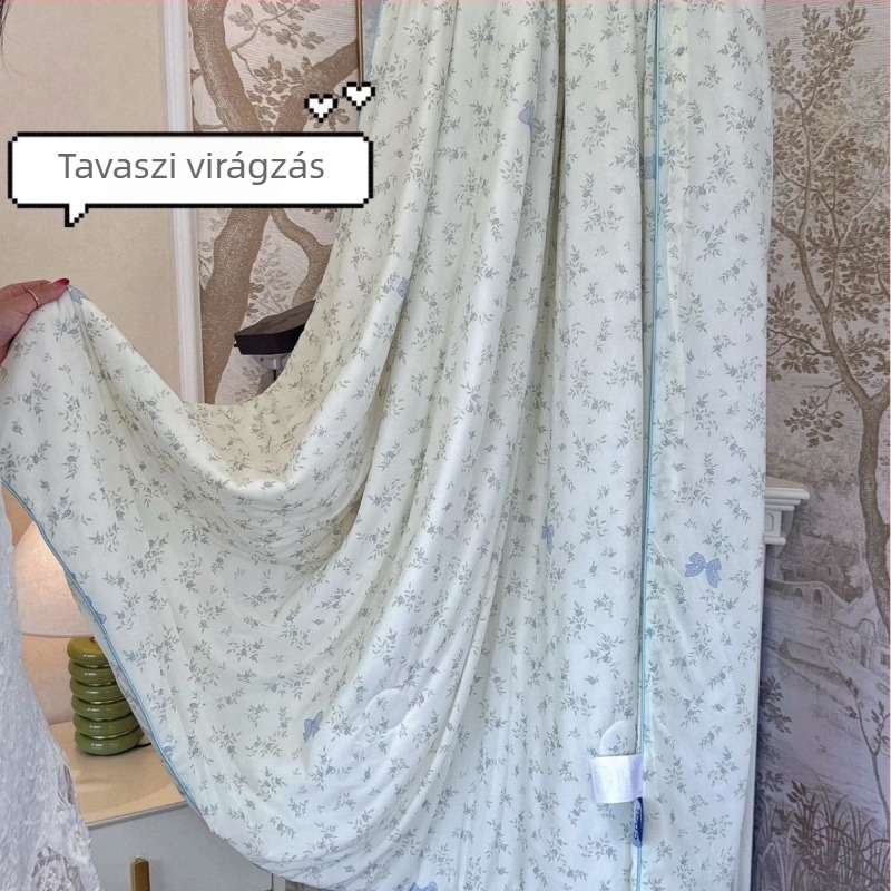 A osztály kétoldalas hűsítő nyári dunyha, gépi mosás, ice-silk anyag, cartoon mintás, vékony, antibakteriális rosttöltet