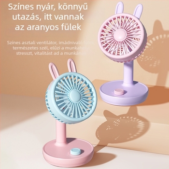USB-s töltésű asztali mini ventilátor – hordozható utazáshoz, irodába és kollégiumba