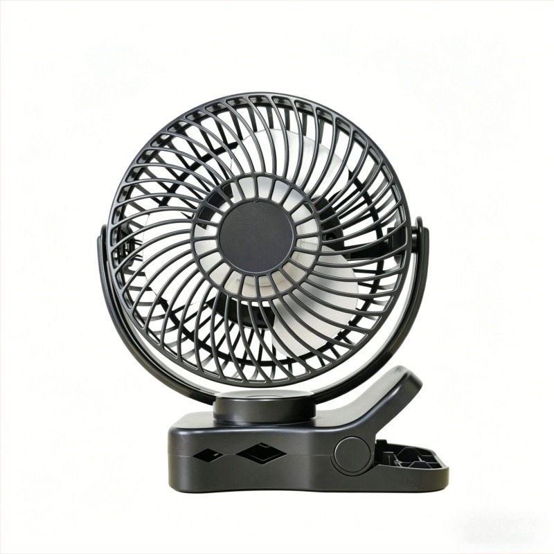 USB-s csíptetős asztali ventilátor mágneses éjjeli lámpával, kompakt 4 az 1-ben