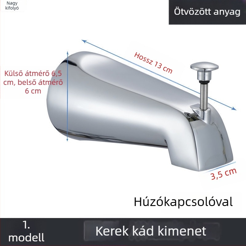Dragon Hero Rejtett kádcsaptele diverterrel, réz szerkezet, modern design, egykaros, kifolyó a kádból és zuhanyhoz