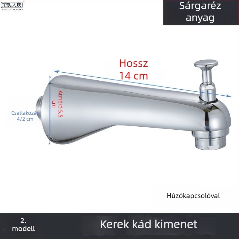 Dragon Hero Rejtett kádcsaptele diverterrel, réz szerkezet, modern design, egykaros, kifolyó a kádból és zuhanyhoz