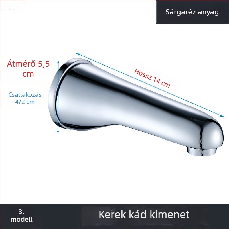 Dragon Hero Rejtett kádcsaptele diverterrel, réz szerkezet, modern design, egykaros, kifolyó a kádból és zuhanyhoz