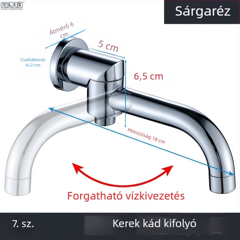 Dragon Hero Rejtett kádcsaptele diverterrel, réz szerkezet, modern design, egykaros, kifolyó a kádból és zuhanyhoz