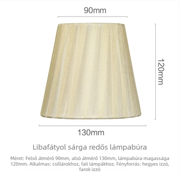 Textil lámpabúra kristálycsillárhoz és fali lámpához, clip-on, DIY gyertyás lámpa, E14-es hegyes izzóhoz, európai stílus