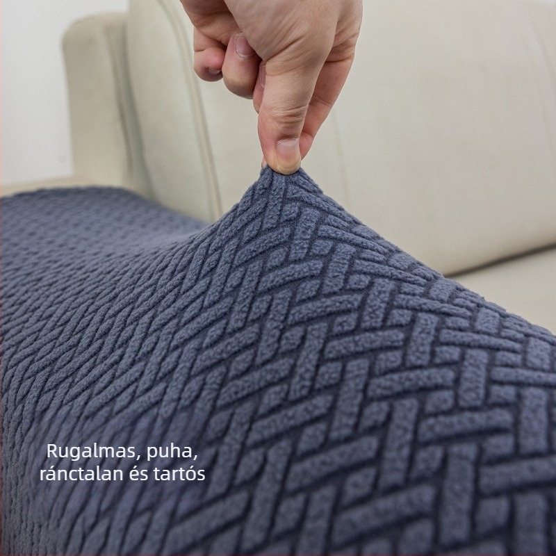 Kiterjesztett kockás kanapé-karfahuzat, rugalmas, szennyeződés elleni védelem, minimalist stílus