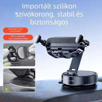 2026-os autós telefontartó középkonzolhoz vákuumcsészével – rezgésgátló gravitációs állvány