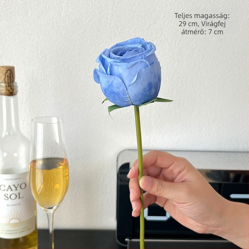 Monet kert-stílusú égetett élű gyémánt rózsa művirágok, otthoni dekorációhoz, kézben tartható csokrokhoz, esküvői díszítéshez