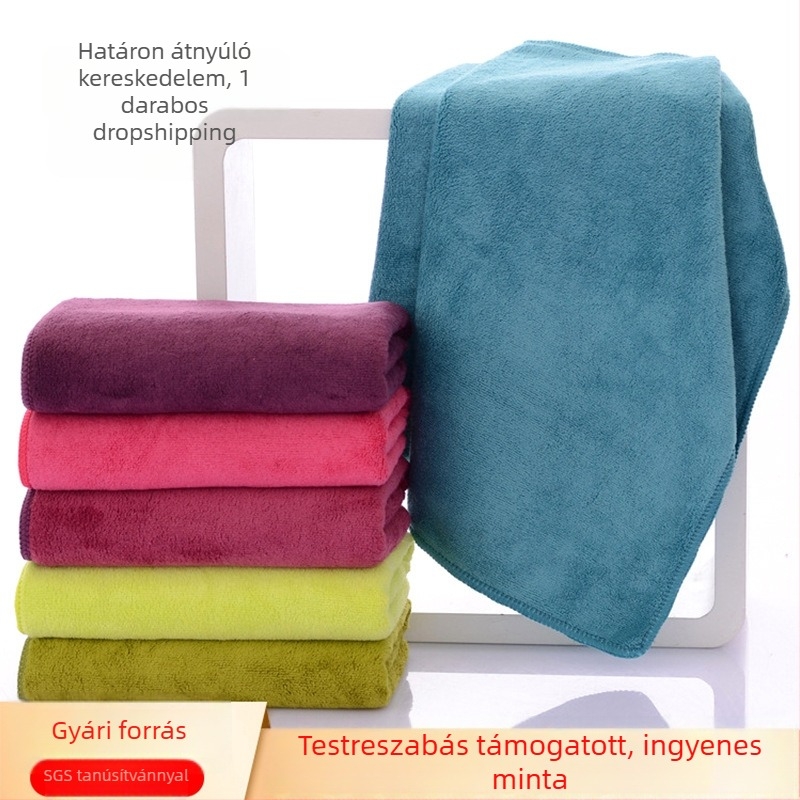 Ultra fin mikroszálas törölköző, vastagított hajszárító törölköző, 35×75 cm, bolyhos velúr felület, magas nedvszívás, szépségápolás, hajápolás és autó-szárítás