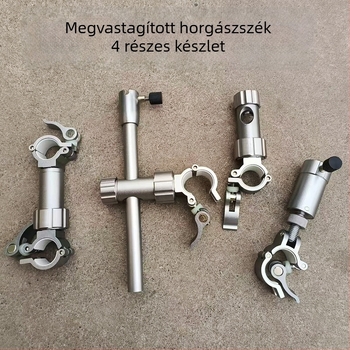 Alumínium ötvözetű horgász széki kiegészítők, négy részes készlet: vastagított halvédő ülés, esernyő tartó, csalizó korong tartó, európai lovag stílus