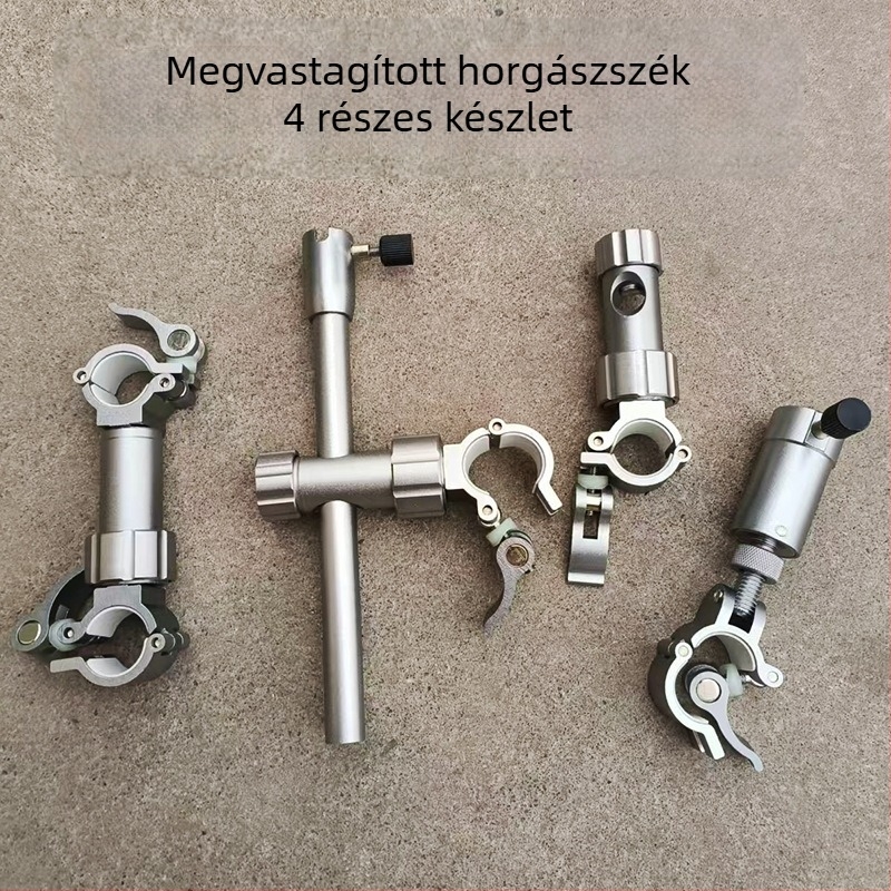 Alumínium ötvözetű horgász széki kiegészítők, négy részes készlet: vastagított halvédő ülés, esernyő tartó, csalizó korong tartó, európai lovag stílus