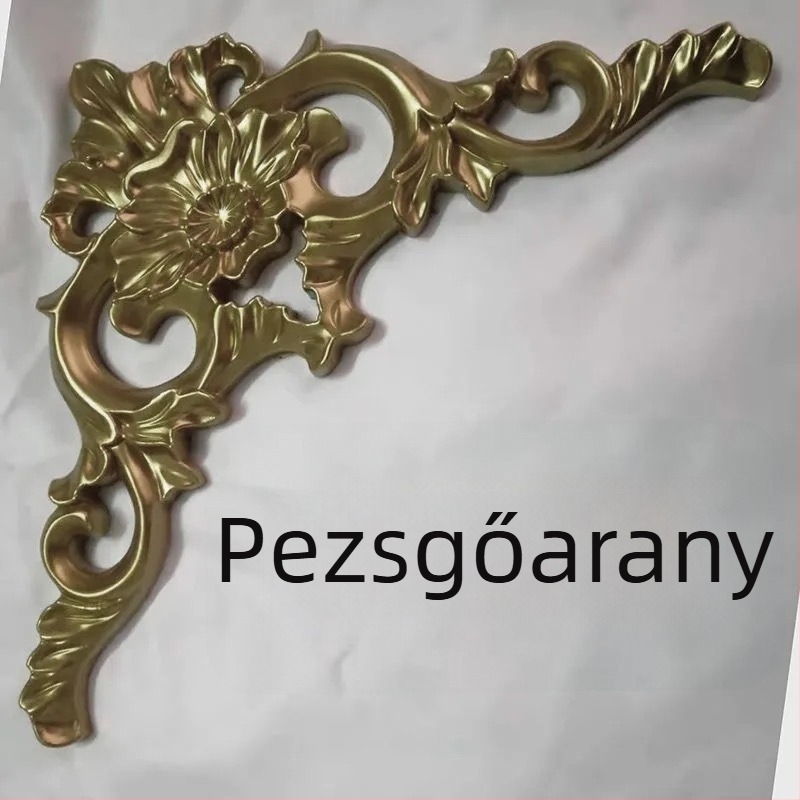 Európai stílusú mennyezeti sarkok virágos reliefek – fal- és mennyezet dekoratív applikációk, PVC-ből készült virágok