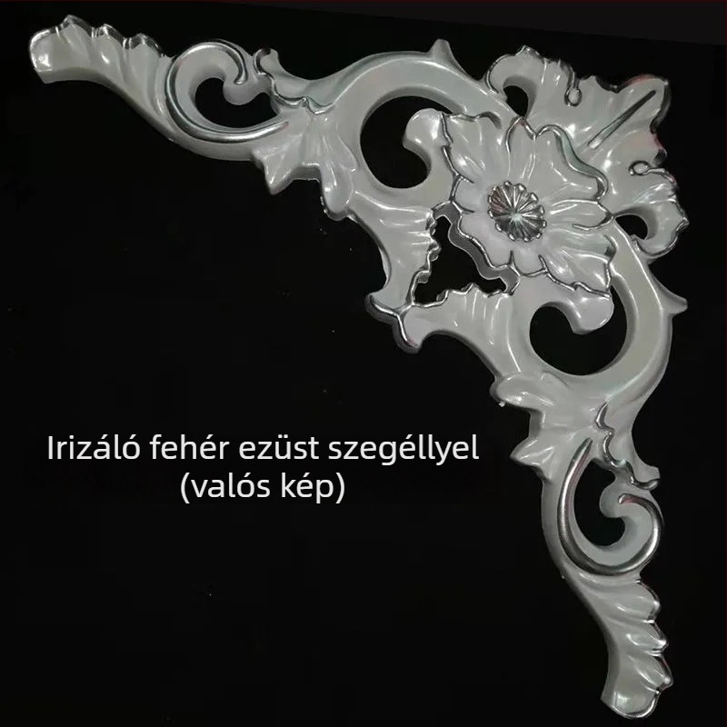 Európai stílusú mennyezeti sarkok virágos reliefek – fal- és mennyezet dekoratív applikációk, PVC-ből készült virágok