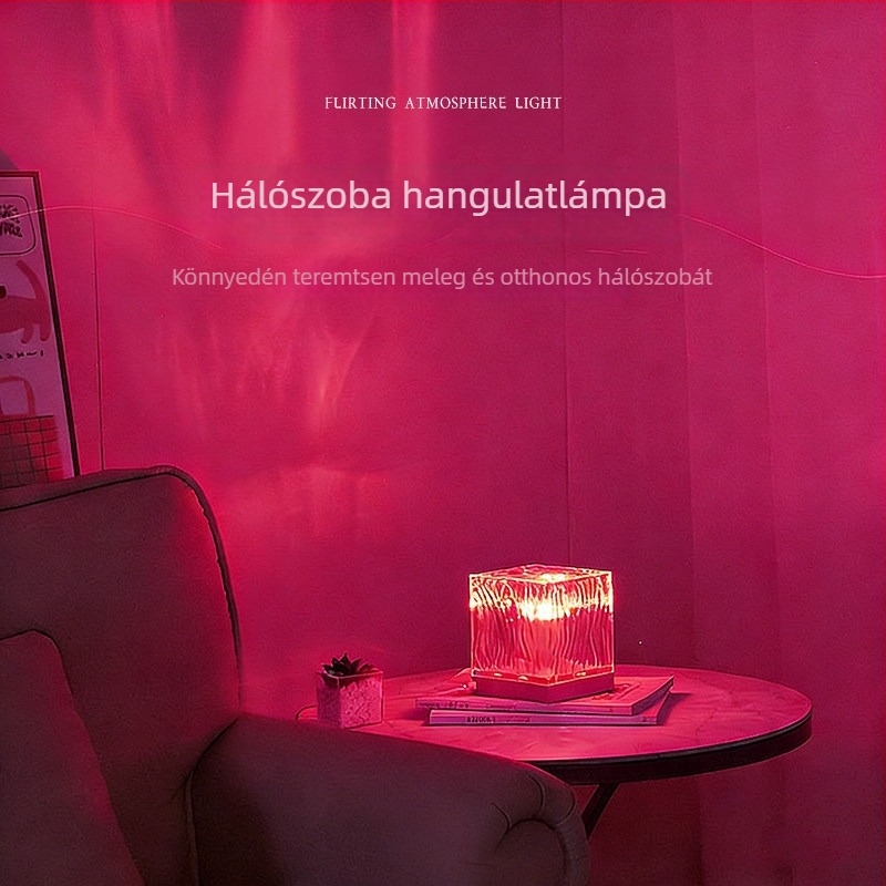  Hullámtextúrájú hangulatvilágítás a hálószobába, éjjeli lámpa párnak, modell 2026
