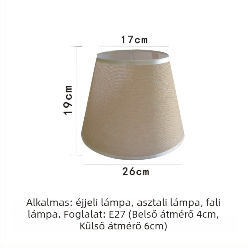 Konuszos lámpabúra E27-es foglalattal – báránybőr imitáció, asztali-, fal- vagy állólámpához
