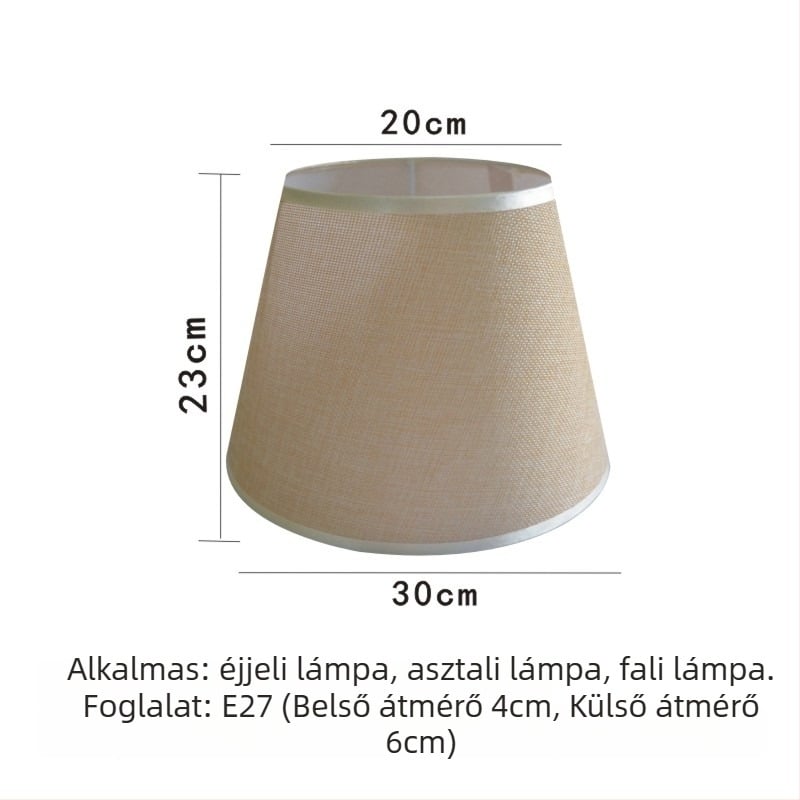 Konuszos lámpabúra E27-es foglalattal – báránybőr imitáció, asztali-, fal- vagy állólámpához