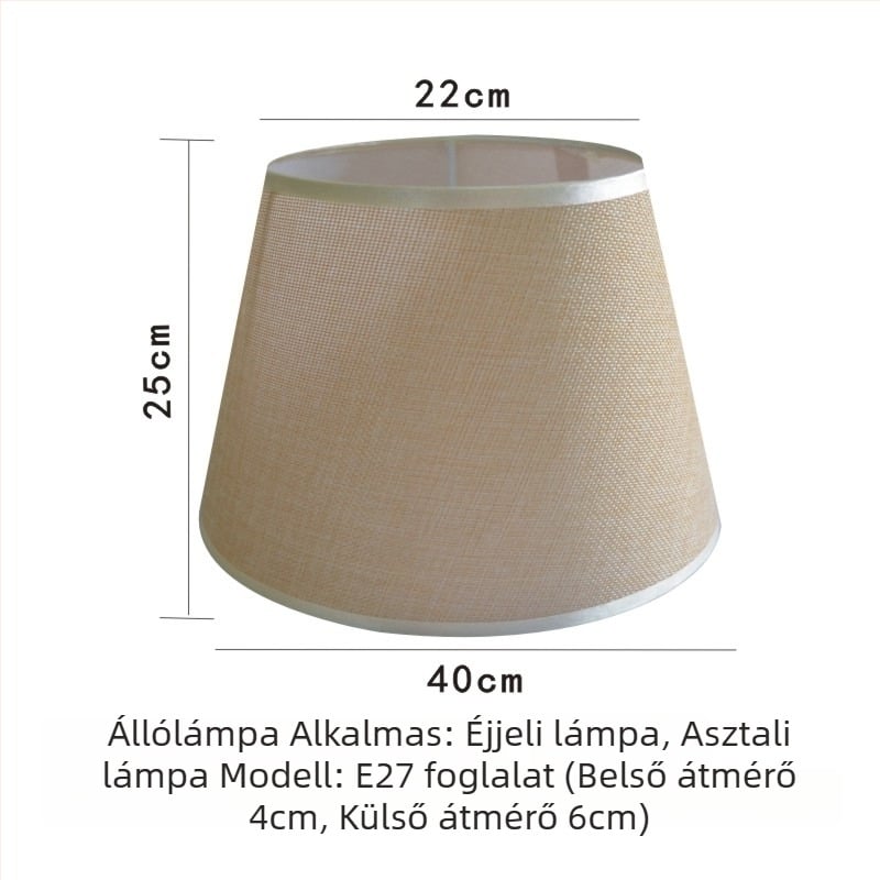 Konuszos lámpabúra E27-es foglalattal – báránybőr imitáció, asztali-, fal- vagy állólámpához