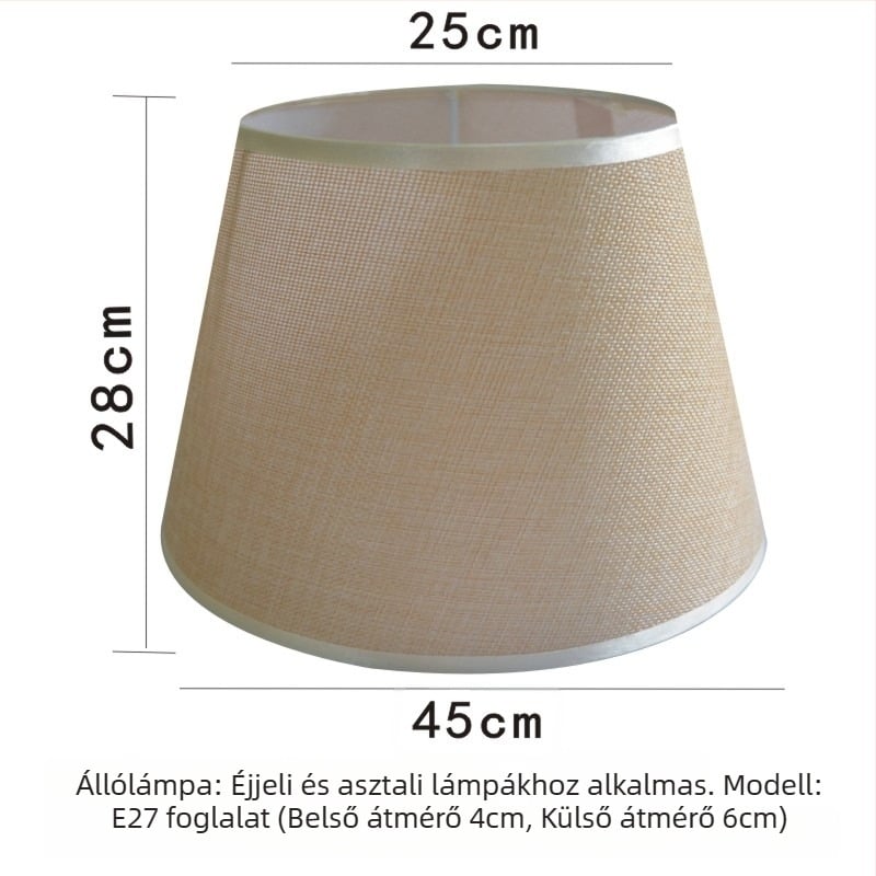 Konuszos lámpabúra E27-es foglalattal – báránybőr imitáció, asztali-, fal- vagy állólámpához