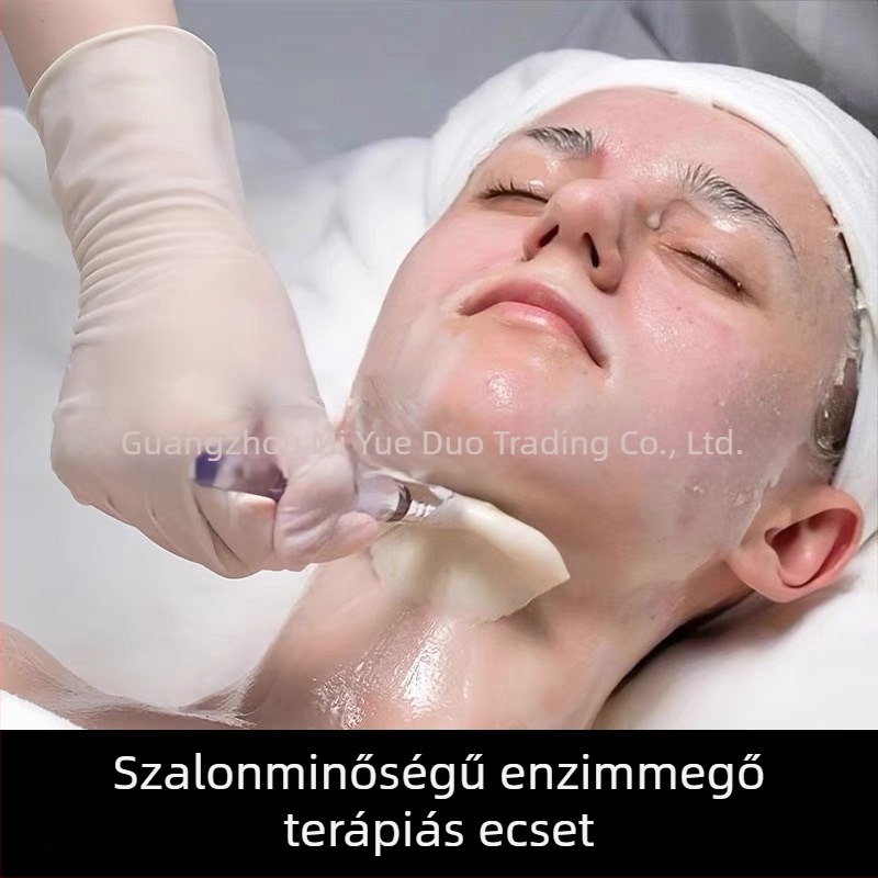 Biológiai enzimás terápiás eszközkészlet, ventilláris alakú gyapjú sörtés kefe, üvegbéka, mérőedény, arc tisztító kefe