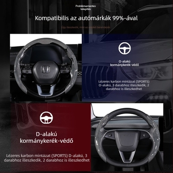 Minden évszakos univerzális kormányvédő karbonrost mintázattal, 38 cm átmérőjű