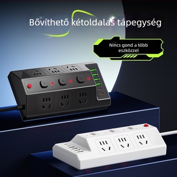 Többfunkciós USB-elosztó 4 USB-porttal és 2 Type-C porttal, asztali hosszabbító otthonra