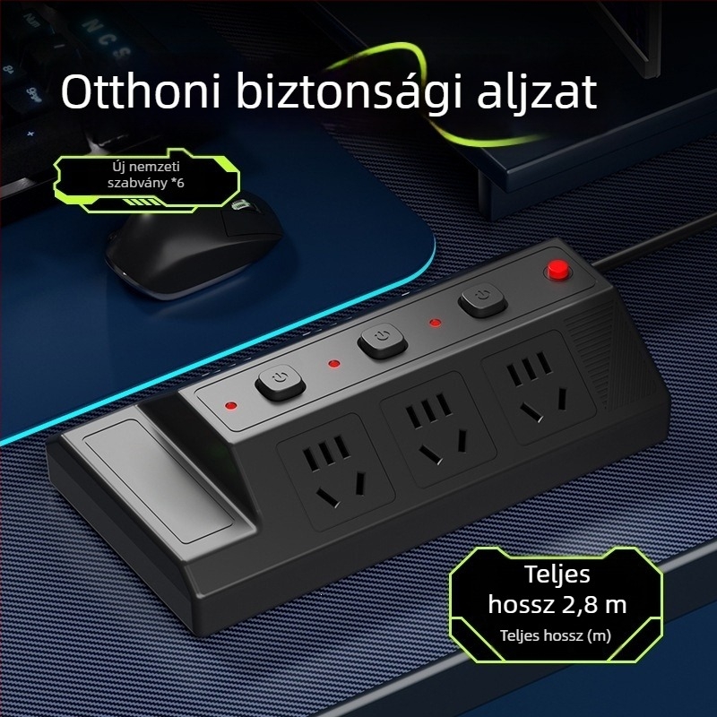Többfunkciós USB-elosztó 4 USB-porttal és 2 Type-C porttal, asztali hosszabbító otthonra