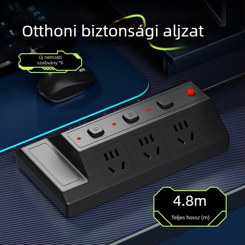 Többfunkciós USB-elosztó 4 USB-porttal és 2 Type-C porttal, asztali hosszabbító otthonra