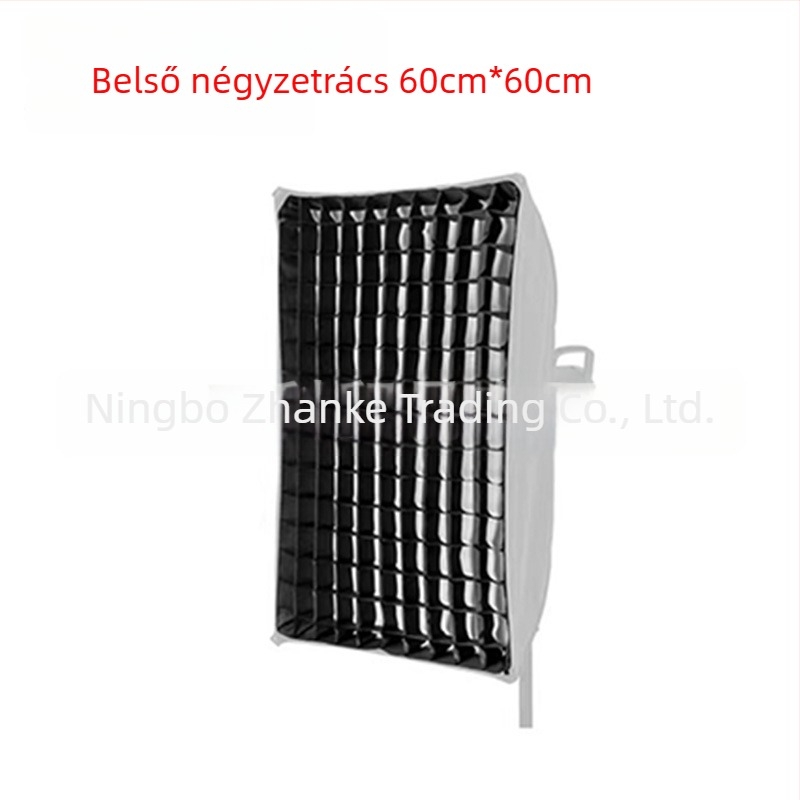 Softbox rácsos a stúdiófotózáshoz, nyolcszög- téglalap alakú rács, méhsejt mintázat, mély vetítés, gyors csatlakozás, diffúzor és vakuvédő