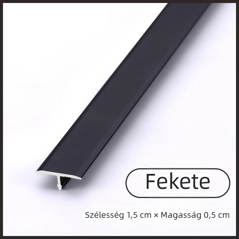 Alumínium ötvözetű T-formájú élvédő szalag beépített fémsávval, padlókhoz, csempékhez és mennyezethez – alumínium csatorna profil