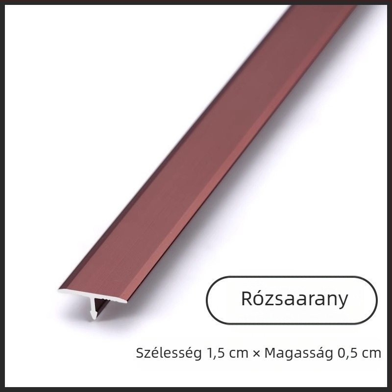 Alumínium ötvözetű T-formájú élvédő szalag beépített fémsávval, padlókhoz, csempékhez és mennyezethez – alumínium csatorna profil