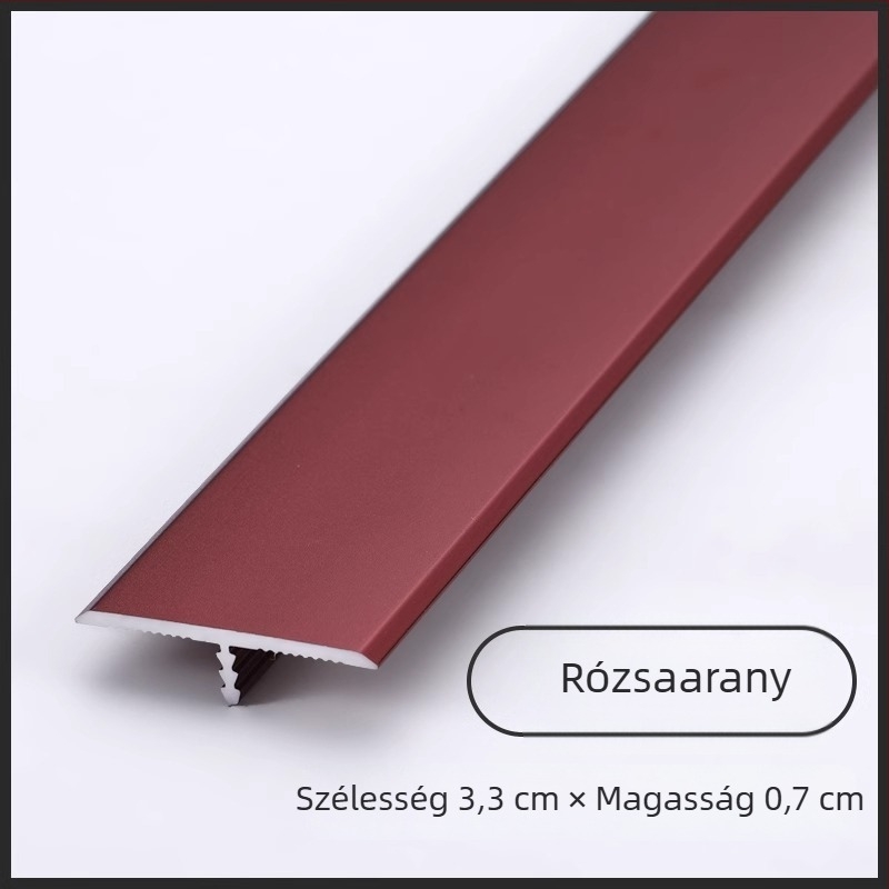 Alumínium ötvözetű T-formájú élvédő szalag beépített fémsávval, padlókhoz, csempékhez és mennyezethez – alumínium csatorna profil