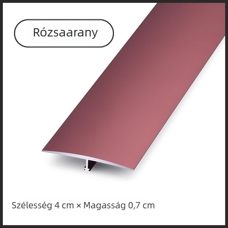 Alumínium ötvözetű T-formájú élvédő szalag beépített fémsávval, padlókhoz, csempékhez és mennyezethez – alumínium csatorna profil