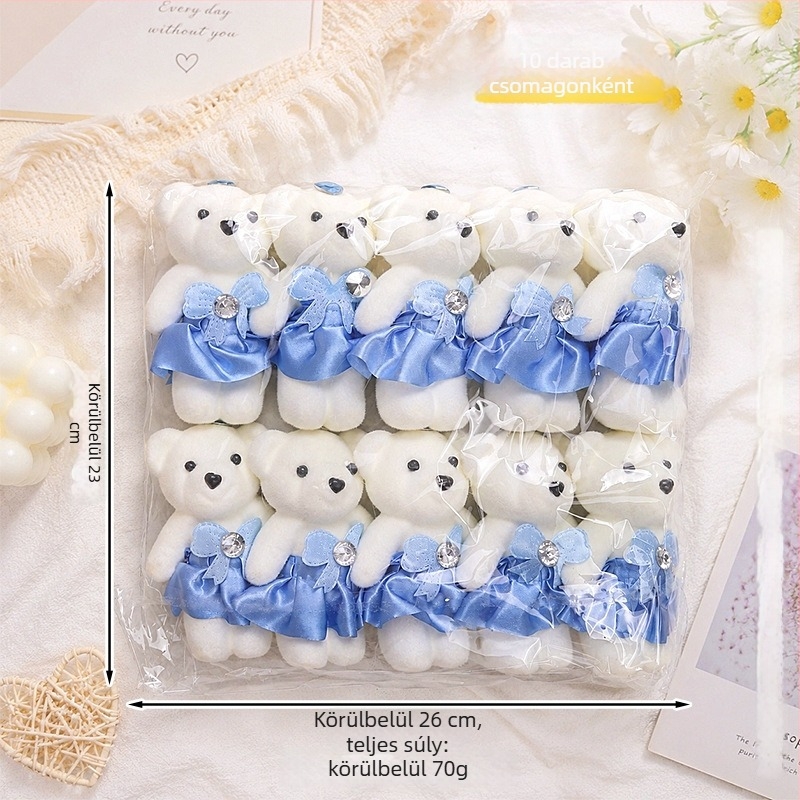Little Ice Bear plüss medve diamantszálas és habszőrzet textúrával