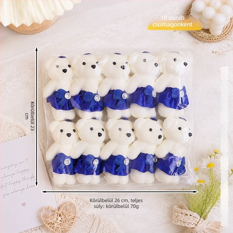 Little Ice Bear plüss medve diamantszálas és habszőrzet textúrával