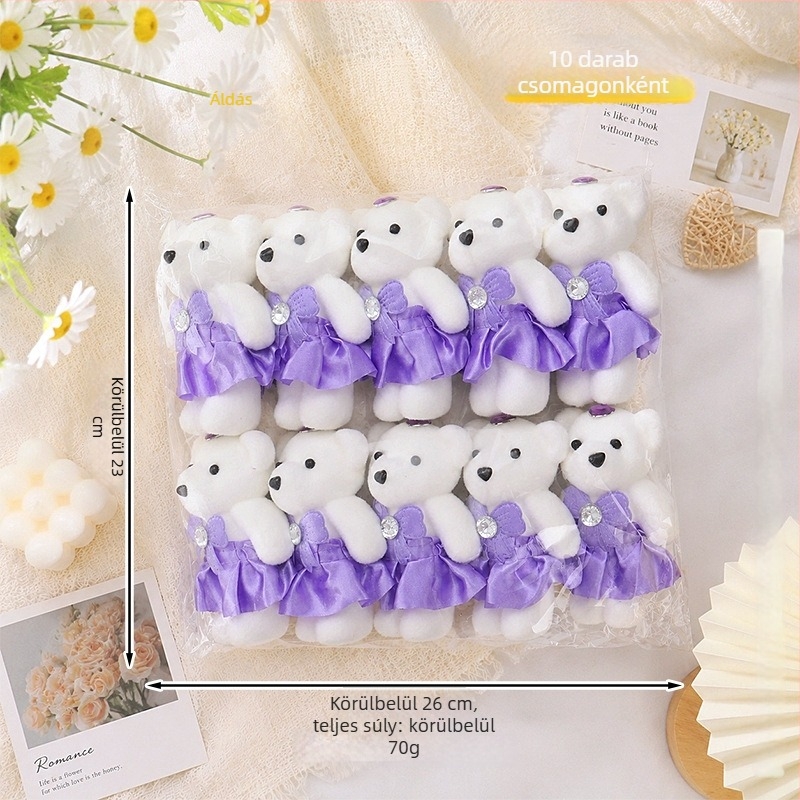 Little Ice Bear plüss medve diamantszálas és habszőrzet textúrával