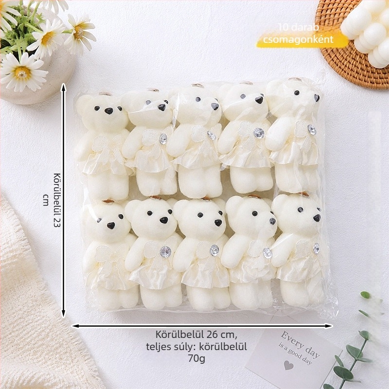Little Ice Bear plüss medve diamantszálas és habszőrzet textúrával