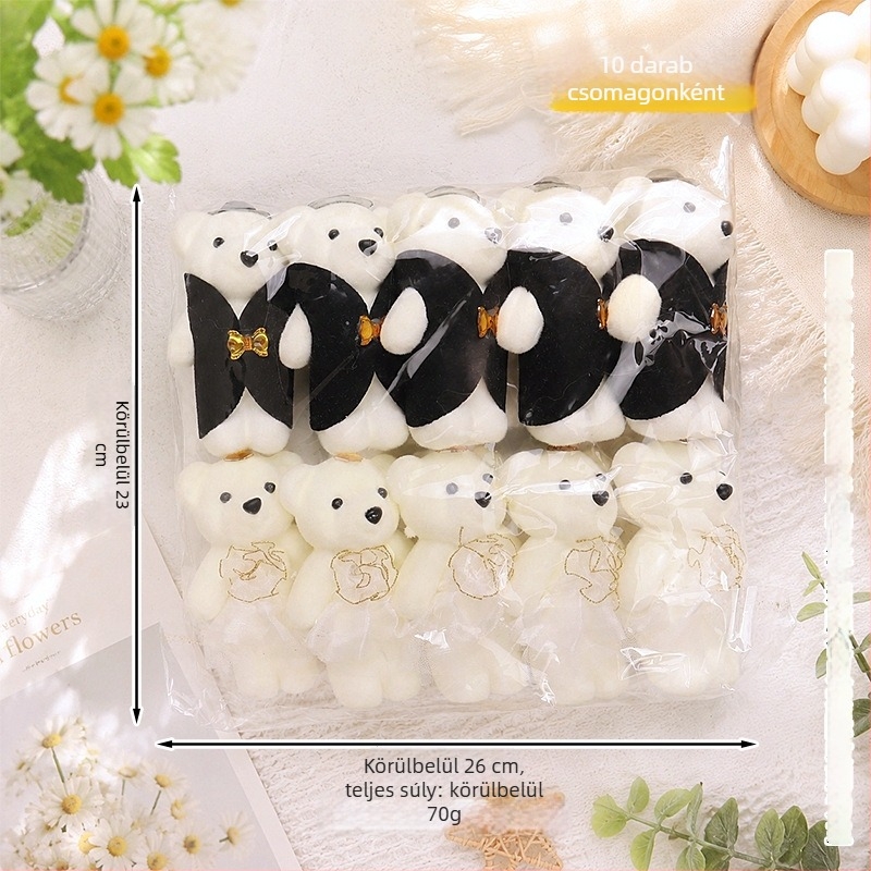 Little Ice Bear plüss medve diamantszálas és habszőrzet textúrával