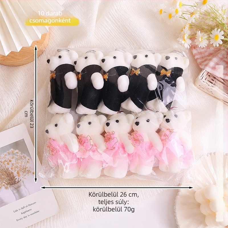 Little Ice Bear plüss medve diamantszálas és habszőrzet textúrával