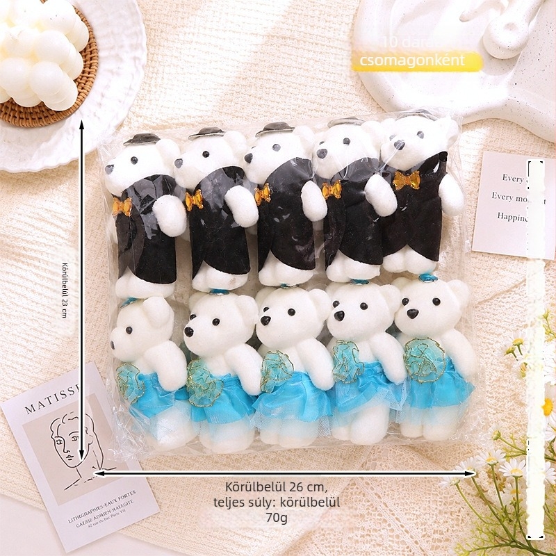 Little Ice Bear plüss medve diamantszálas és habszőrzet textúrával