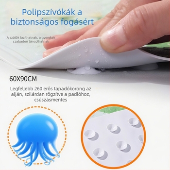 PVC fürdőszobai csúszásmentes matrac, vízálló zuhany alátét, rajzfilm minta, UV nyomtatás