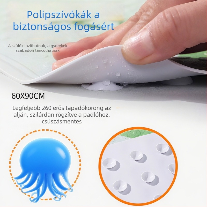 PVC fürdőszobai csúszásmentes matrac, vízálló zuhany alátét, rajzfilm minta, UV nyomtatás