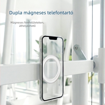 Kétoldalas mágneses telefontartó – könnyű, kompakt, hűtőre, íróasztalra, edzőterembe, autóba és motorkerékpárra
