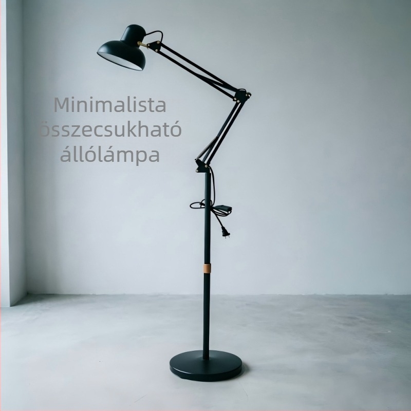 Telészkópos állólámpa, amerikai stílusú, szemvédő világítással, ideális irodai és tanuló területekre; kozmetikai és manikűr szalonokhoz