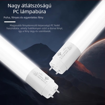 T8 üveg LED cső, 1,2 m, 50 W, 1600 lm, energiatakarékos, nagy fényerő, teljes készlet