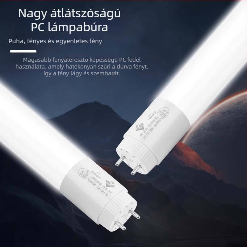 T8 üveg LED cső, 1,2 m, 50 W, 1600 lm, energiatakarékos, nagy fényerő, teljes készlet