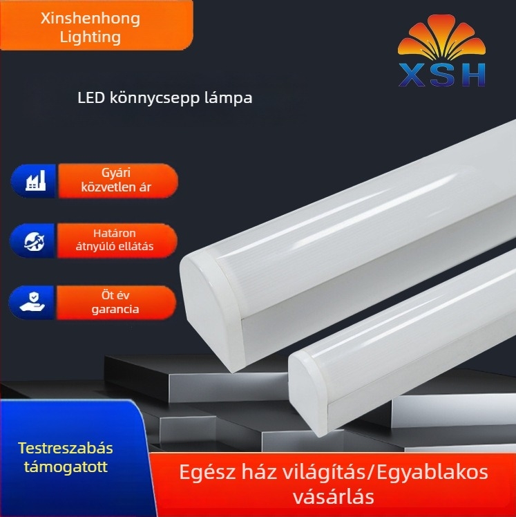 LED könnycsepp lámpa, egycső, nappali fény, alumínium ház, porálló tiszta lámpa