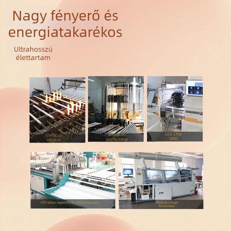 Egyedi 1,2 m-es LED cső tartóval, integrált alumínium-műanyag test, nagy fényerő, energiatakarékos retrofit