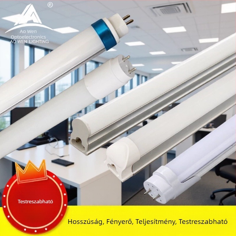 Egyedi 1,2 m-es LED cső tartóval, integrált alumínium-műanyag test, nagy fényerő, energiatakarékos retrofit