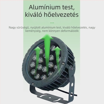 Kültéri LED die-cast világítótest fák és táj megvilágítására, talajba süllyeszthető lámpa, körkörös, vízálló vetítőfény