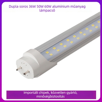Kétsoros LED T8 lámpa, 36W, integrált 50W magas fényerejű mérnöki világítás, 110-220V