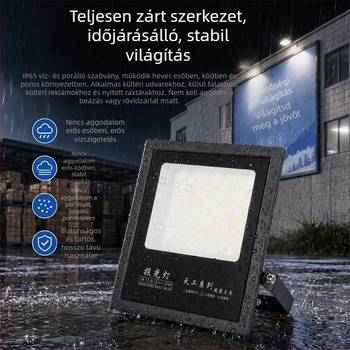 Kültéri LED reflektor IP65 vízálló, 120° sugárzási szög, alumínium ház, 50–400W, 220V